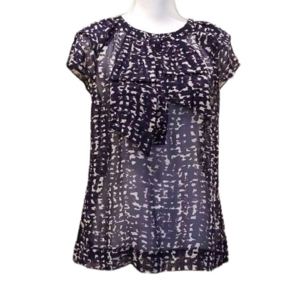 Ann Taylor Top Purple Summer, Medium  Sheer - Picture 1 of 7